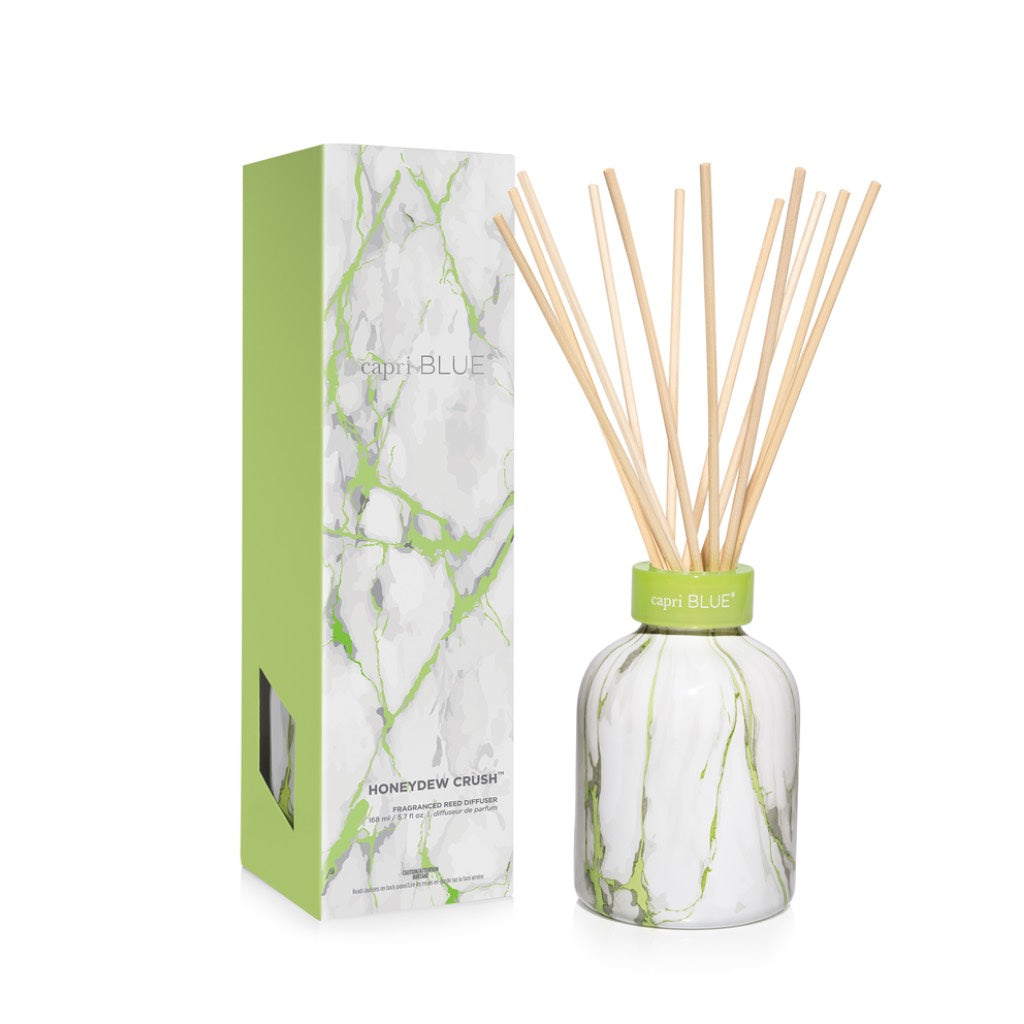 Capri Blue Modern Marble Petite Reed Diffuser - Honeydew Crush