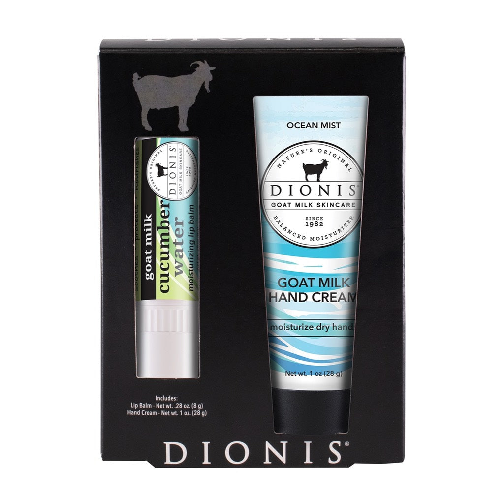 Dionis Goat Milk Hand Cream & Lip Balm Set - Cucumber Water