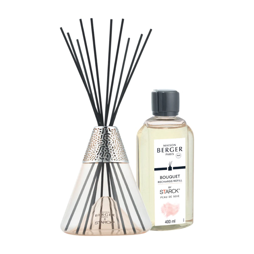 Maison Berger Starck Pink Reed Diffuser Set - Peau De Soie