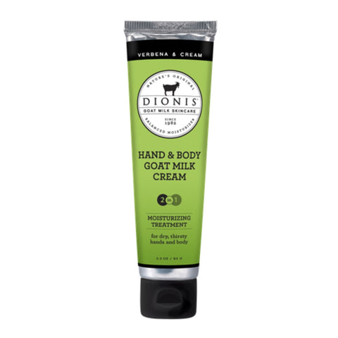 Dionis Goat Milk Hand & Body Cream - Verbena & Cream 3.3 oz.