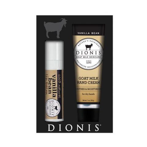 Dionis Goat Milk Hand Cream & Lip Balm Set - Vanilla Bean