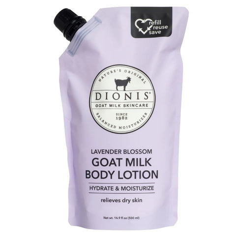 Dionis Goat Milk Body Lotion Refill Pouch - Lavender Blossom 16.9 oz.