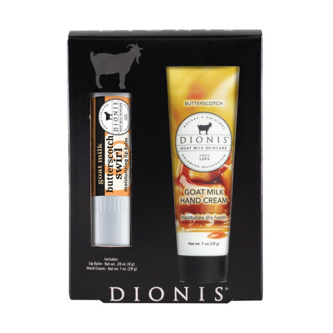 Dionis Goat Milk Hand Cream & Lip Balm Set - Buttersotch (Limited Edition)