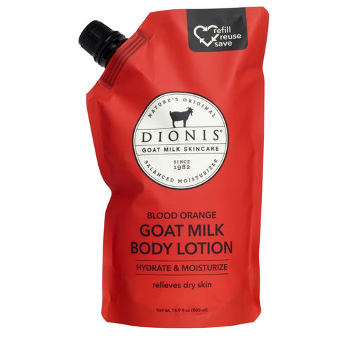 Dionis Goat Milk Body Lotion Refill Pouch - Blood Orange 16.9 oz.