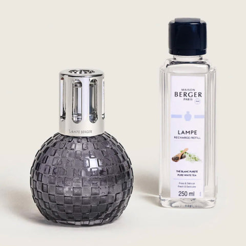 Disco Glass Lampe Berger Gift Set - Grey