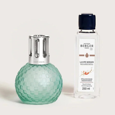 Disco Glass Lampe Berger Gift Set - Frosted Mint