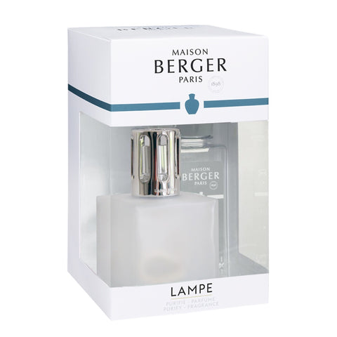 Cube Glass Lampe Berger Gift Set - Frosted Summer Night