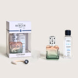 Glacon Glass Lampe Berger Gift Set - Peach/Green
