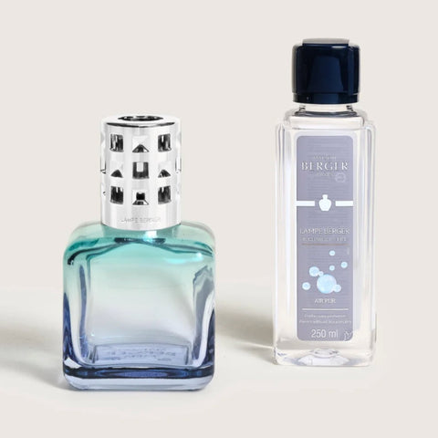 Glacon Glass Lampe Berger Gift Set - Turquoise/Blue