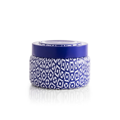 Capri Blue Printed Travel Tin Candle 8.5 oz. - Blue Jean