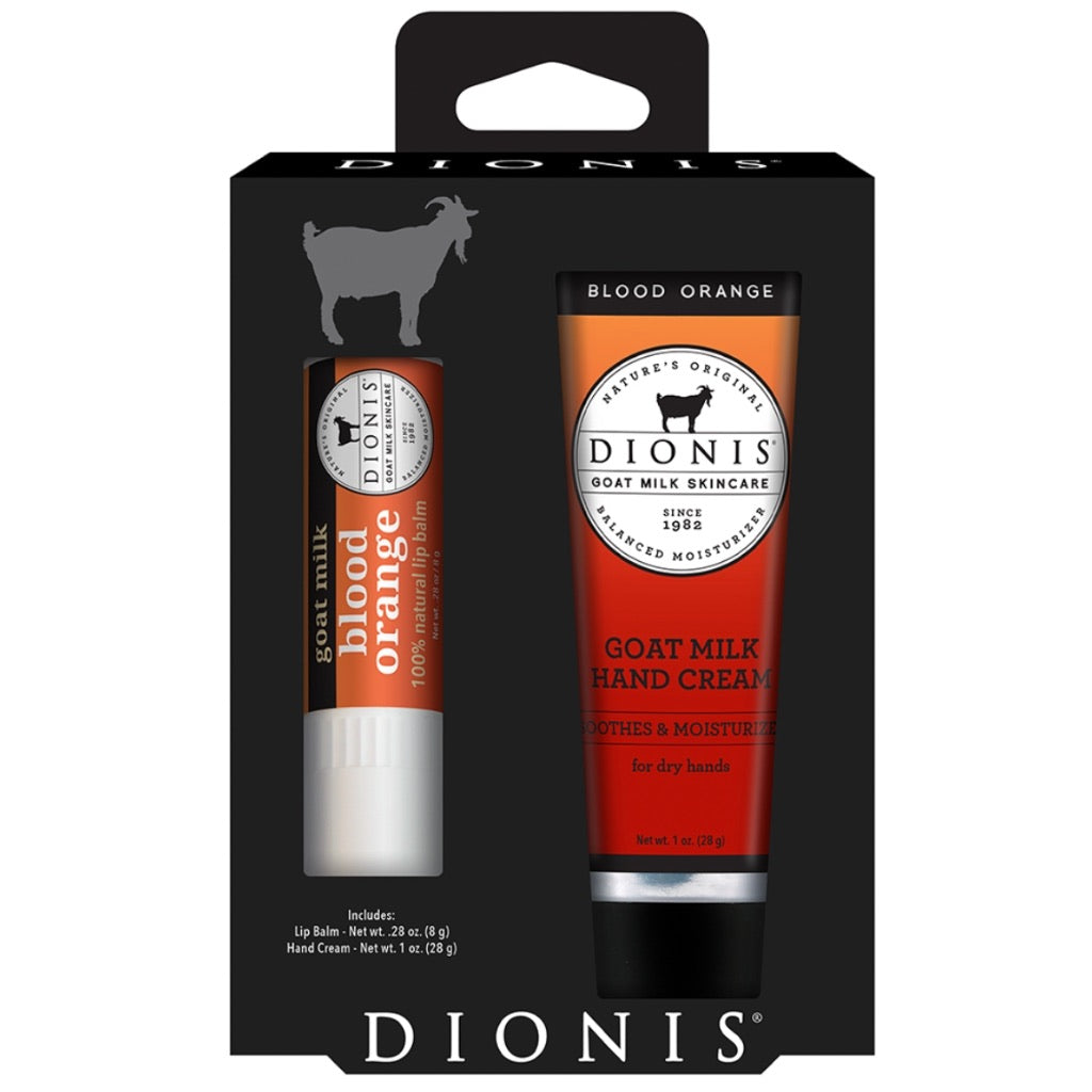Dionis Goat Milk Hand Cream & Lip Balm Set - Blood Orange