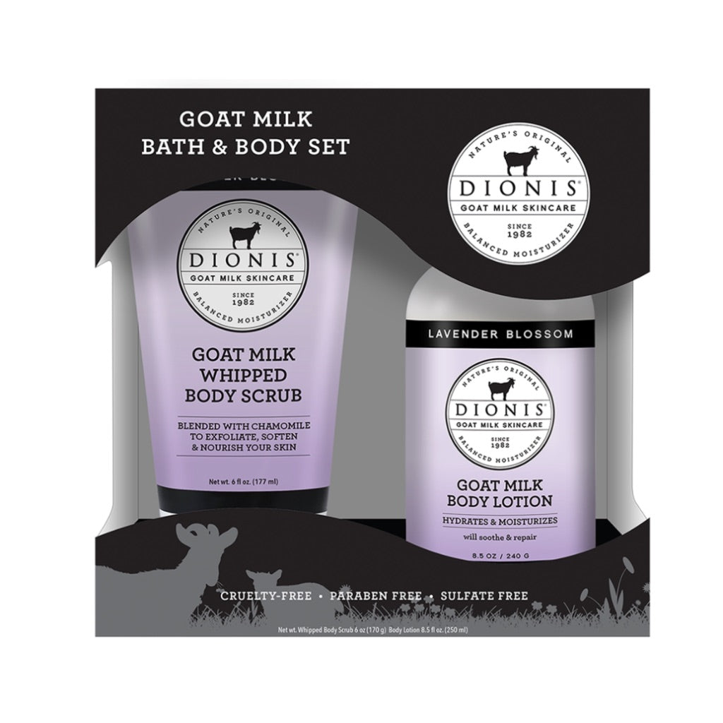Dionis Goat Milk Bath & Body Gift Set - Lavender Blossom