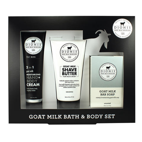 Dionis Goat Milk Men's Bath & Body 3 Piece Gift Set