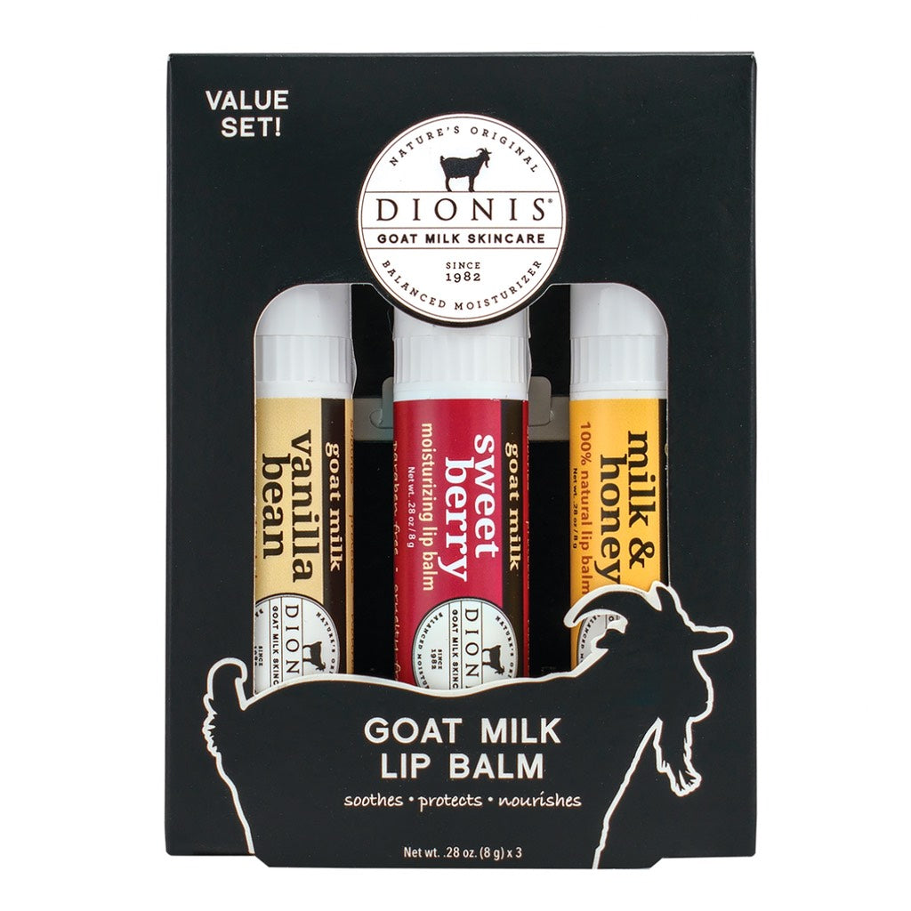 Dionis Goat Milk Lip Balm Gift Set (3 Pc)