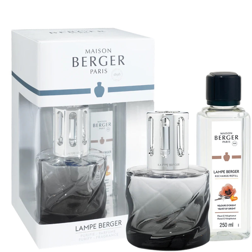Spirale Glass Lampe Berger Gift Set - Black